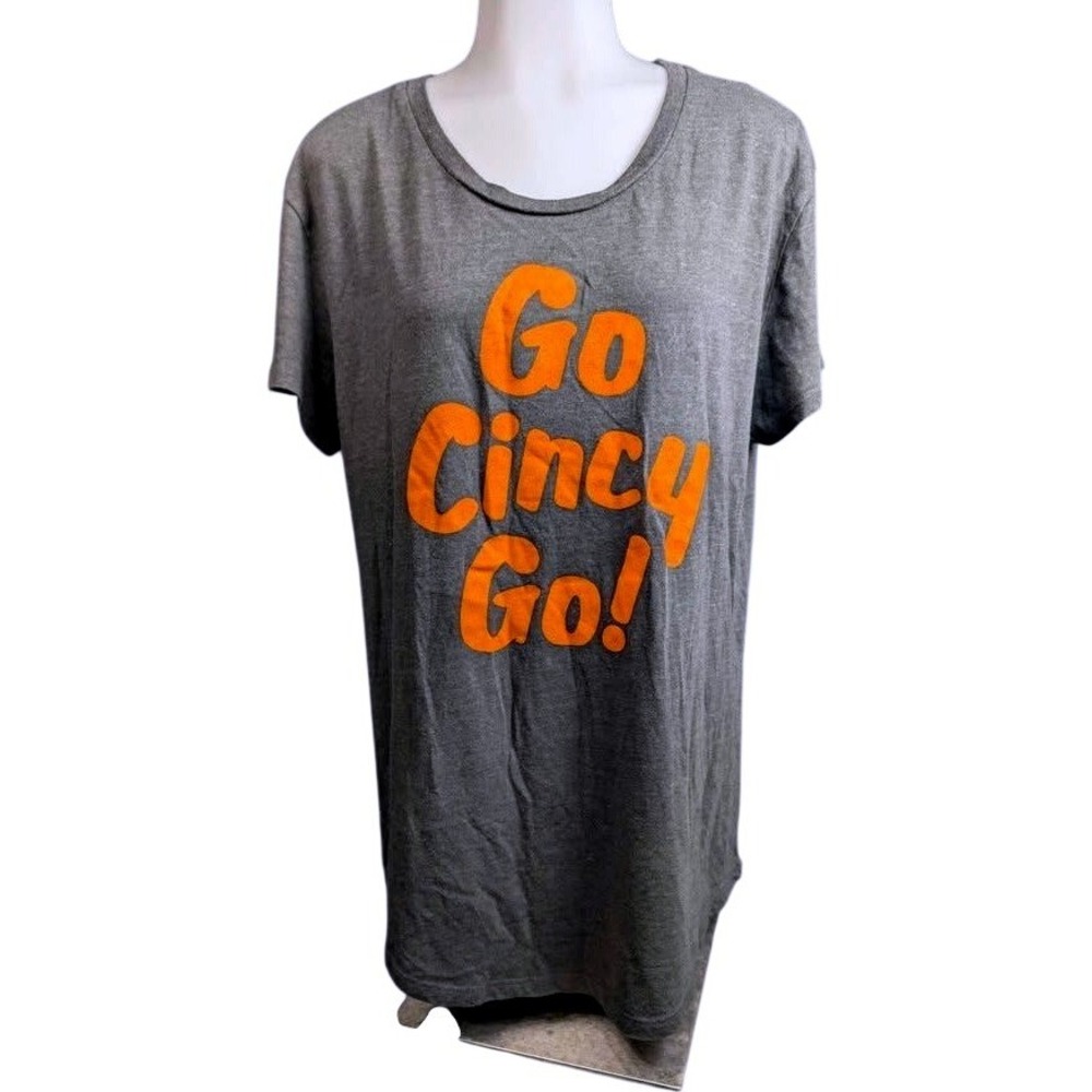 Homage Cincinnati Bengals "Go Cincy Go" T-Shirt~ Gray~Men's XL~Vintage Tri Blend